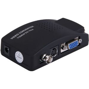 BNC / S-Video to VGA Video Converter(Black)