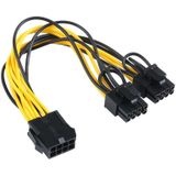 PCI-Express PCIE 8 Pin to Dual 8 (6+2) Pin Graphic Video Card Adapter Power Supply Cable