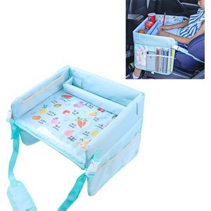 Children Waterproof Dining Table Toy Organizer Baby Safety Tray Tourist Painting Holder (Funny Fruit)