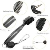 2 PCS Golf Club Brush Ball Slot Cleaning Brush Cleaning Set(Black)