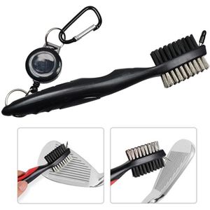 2 PCS Golf Club Brush Ball Slot Cleaning Brush Cleaning Set(Black)