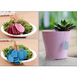 100 PCS Waterproof Durable and Reusable Plastic Nursery Garden Plant Label Flower Tag Mark Plant Tag Labels  Random Color Delivery