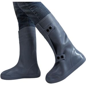 High Tube Rainproof Snowproof Adult Shoe Cover Size: XL(Dark Gray)