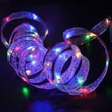 4m 40LEDs Gift Decoration Ribbon Light String LED Copper Wire Ribbon Christmas Tree Top Bowknot Light(Colorful Light)