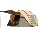 Hewolf 1766 Outdoor Automatic Windproof Quick-Opening Tent Camping Sunscreen Tent For 4-5 People (Army Green)