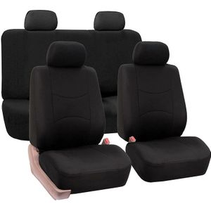 9 in 1 Universal Four Seasons Anti-Slippery Cushion Mat Set for 5 Seat Car  Style:Ordinary (Black)