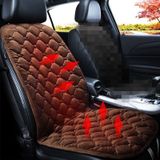 Car 12V Front Seat Heater Cushion Warmer Cover Winter Heated Warm  Single Seat (Coffee)