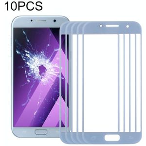 10 PCS Front Screen Outer Glass Lens for Samsung Galaxy A7 (2017) / A720(Blue)