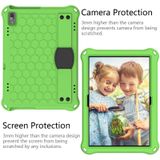 For Lenovo Tab 4 10 Plus TB-X704F/N/L/V Honeycomb Design EVA + PC Material Four Corner Anti Falling Flat Protective Shell with Strap(Green+Black)