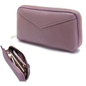 2-Folding Square Genuine Leather Handbag(Purple)