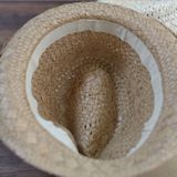 British Style Summer Straw Weaving Panama Beach Sun Hat  Size:Children's Models (53-54cm(Apricot)