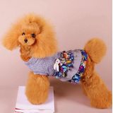 Autumn And Winter Pet Skirt Teddy Bichon Hiromi Schnauzer Yorkshire Small Dog Clothes  Size: XXL(Blue Gray)