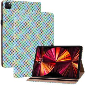 Kleur Weave Smart Lederen Tablet Case voor Ipad Pro 11 2018/2021/2020 / Air 4 2020 (Rainbow)