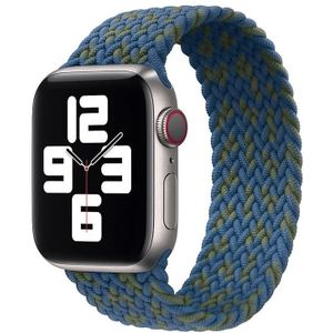 Nylon Single-turn gevlochten horlogeband voor Apple Watch Series 8 & 7 41 mm / SE 2 & 6 & SE & 5 & 4 40 mm / 3 & 2 & 1 38 mm  lengte: 145 mm