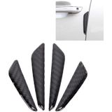 4 in 1 Anti-Scratch Carbon Fiber Universal Auto Door Side Edge Protection Guard Trim Sticker(Black)