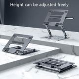 Oatsbasf Z08 Metal Notebook Support Adjustable Desktop Increase Notebook Stand(Gray)