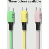 ENKAY Hat-Prince ENK-CB1101 5A USB to USB-C / Type-C Silicone Super Fast Charging Cable  Cable Length: 1.2m(Yellow)