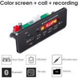 Car 12V 2x3W Audio MP3 Player Decoder Board FM Radio TF USB 3.5mm AUX  with Bluetooth & Recording Call Function & Remote Control