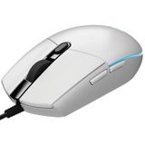 Logitech G102 6-keys RGB Glowing 6000DPI Five-speed Adjustable Wired Optical Gaming Mouse  Length: 2m (White)