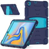 For Samsung Galaxy Tab A 10.1 (2019) T510 3-Layer Protection  Screen Frame + PC + Silicone Shockproof Combination Case with Holder(NavyBlue+Blue)