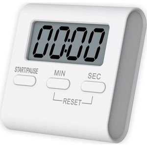 2 PCS Kitchen Baking Timer Student Learning Reminder Timer(White)