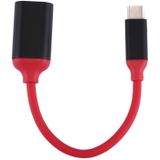 15cm Aluminum Alloy Head USB-C / Type-C 3.1 Male to USB 3.0 Female OTG Converter Adapter Cable  For Galaxy S8 & S8 + / LG G6 / Huawei P10 & P10 Plus / Oneplus 5 / Xiaomi Mi6 & Max 2 /and other Smartphones(Red)