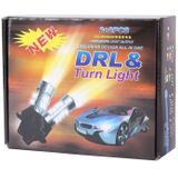 2 PCS 1156/BA15S/BAU15S 10W 1000 LM 6000K White + Yellow Light DRL&Turn Light with 42 SMD-2835-LED Lamp?DC 12-24V