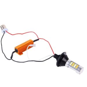 2 PCS 1156/BA15S/BAU15S 10W 1000 LM 6000K White + Yellow Light DRL&Turn Light with 42 SMD-2835-LED Lamp?DC 12-24V