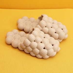 Women Bubble Fashion Slippers Home Massage Slippers  Size: 39-40(Meat Color)