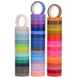 60 Colors / Box 8mmx4m Pure Color Rainbow Tape Hand Ledger Decoration Sticker