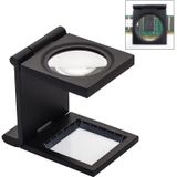 Mini Desk Style 10x Magnification Loupe Metal Antique Magnifier (Black)