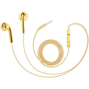 Stereo Plating EarPods Earphones with Volume control and Mic  For iPad  iPhone  Galaxy  Huawei  Xiaomi  LG  HTC and Other Smart Phones(Yellow)
