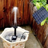 Garden Rockery Decoration Solar Fountain DC Water Pump Suspension Sprinkler(Black)