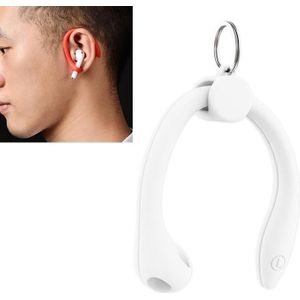 For AirPods 1 / 2 / AirPods Pro / Huawei FreeBuds 3 Wireless Earphones Silicone Anti-lost Lanyard Ear Hook(White)