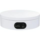 ND120 USB Automatic Rotating Camera Table Hand-Made Panoramic Display Table Turntable(White)