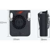 W920 Hanging Waist Hanging Neck Small Fan Outdoor Portable Handheld Usb Charging Turbine Cycle Fan(Black)