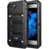 Waterproof Dustproof Shockproof Zinc Alloy + Silicone Case for iPhone 8 & 7 (Black)