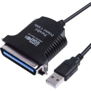 USB to Parallel 1284 36 Pin Printer Adapter Cable  Cable Length: 1m(Black)