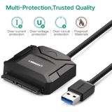 UGREEN USB 3.0 to SATA Adapter Cable Converter for 2.5 / 3.5 inch Hard Drive Disk HDD and SSD  Support UASP SATA 3.0(Black)