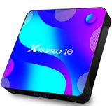 X88 Pro 10 4K Ultra HD Android TV Box with Remote Controller  Android 10.0  RK3318 Quad-Core 64bit Cortex-A53  4GB+32GB  Support Bluetooth / Dual-Band WiFi / TF Card / USB / AV / Ethernet(EU Plug)