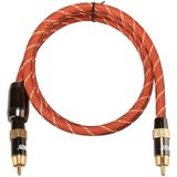 EMK TZ/A 1m OD8.0mm Gold Plated Metal Head RCA to RCA Plug Digital Coaxial Interconnect Cable Audio / Video RCA Cable