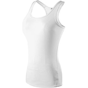 Tight Training Yoga Running Fitness Quick Dry Sports Vest (Color:White Size:S)