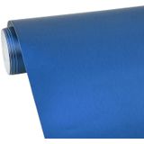 1.52 * 0.5m Waterproof PVC Wire Drawing Brushed Chrome Vinyl Wrap Car Sticker Automobile Ice Film Stickers Car Styling Matte Brushed Car Wrap Vinyl Film (Blue)
