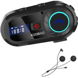 KUQIBAO Motorhelm Waterdichte Bluetooth-headset met scherm (zachte microfoon)