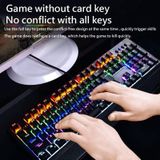 AULA S2018 Wing Of Liberty 104 Keys USB RGB Light Wired Mechanical Gaming Keyboard  Blue Shaft(Black)