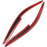 2 PCS Carbon Fiber Car Lamp Eyebrow Decorative Sticker for 1998-2002 Honda Accord