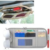 Universal Car Multi-functional Sun Visor Card Clip Bags Glasses Bill Clip Holder (Grey)