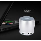 EWA A150 Portable Mini Bluetooth Speaker Wireless Hifi Stereo Strong Bass Music Boom Box Metal Subwoofer  Support Micro SD Card & 3.5mm AUX(Silver)