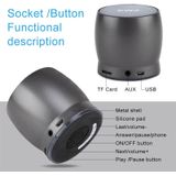 EWA A150 Portable Mini Bluetooth Speaker Wireless Hifi Stereo Strong Bass Music Boom Box Metal Subwoofer  Support Micro SD Card & 3.5mm AUX(Silver)