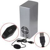 3.5W USB PC Mini Fridge Beverage Drink Cooler / Warmer  Size: 24.5 x 10.8 x 8.3cm(Silver)